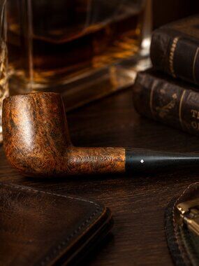 Vintage Wimbledon Briar Tobacco Pipe Estate Smoking Pipe Straight Billiard